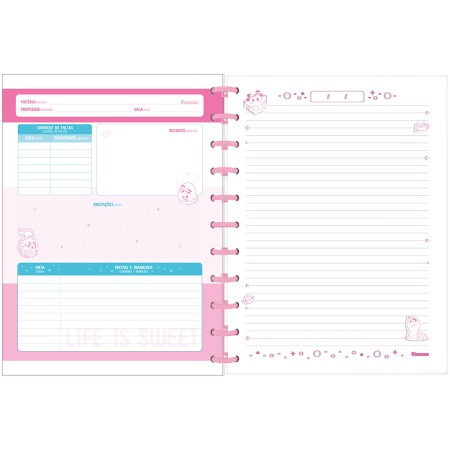 Foto ilustrativa Caderno Universitário Disco Fini