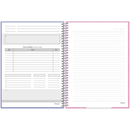 Foto ilustrativa Caderno Universitário Feminino Cliff