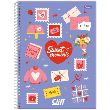 Foto ilustrativa Caderno Universitário Feminino Cliff