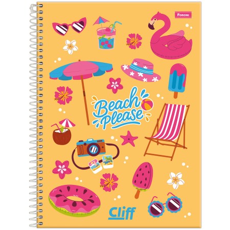 Foto ilustrativa Caderno Universitário Feminino Cliff
