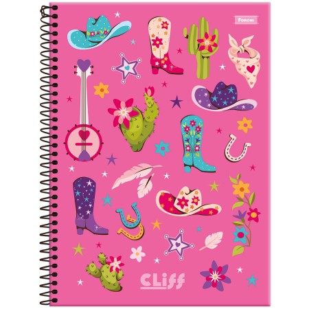 Foto ilustrativa Caderno Universitário Feminino Cliff