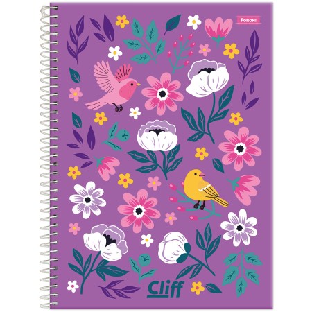 Foto ilustrativa Caderno Universitário Feminino Cliff