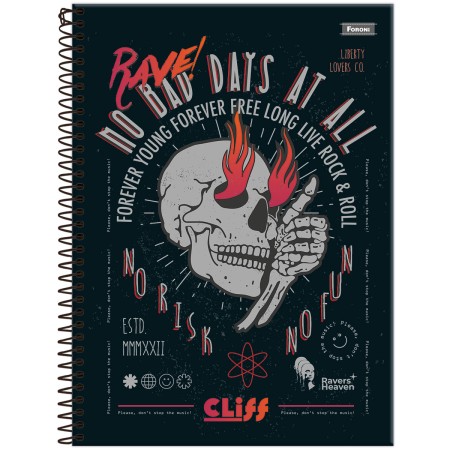 Foto ilustrativa Caderno Universitário Masculino Cliff