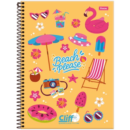 Foto ilustrativa Caderno Universitário Quadriculado 0,7 mm x 0,7 mm Cliff