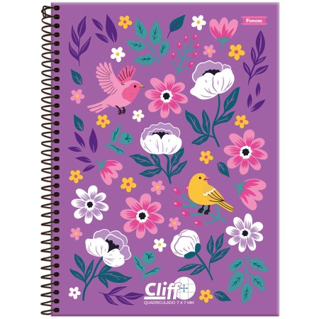 Foto ilustrativa Caderno Universitário Quadriculado 0,7 mm x 0,7 mm Cliff