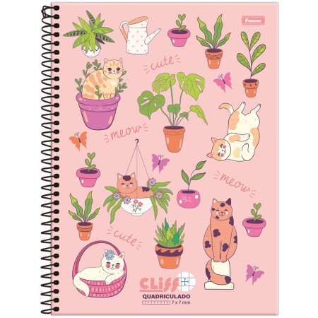 Foto ilustrativa Caderno Universitário Quadriculado Cliff