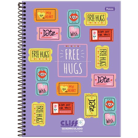 Foto ilustrativa Caderno Universitário Quadriculado Cliff