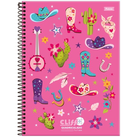 Foto ilustrativa Caderno Universitário Quadriculado Cliff