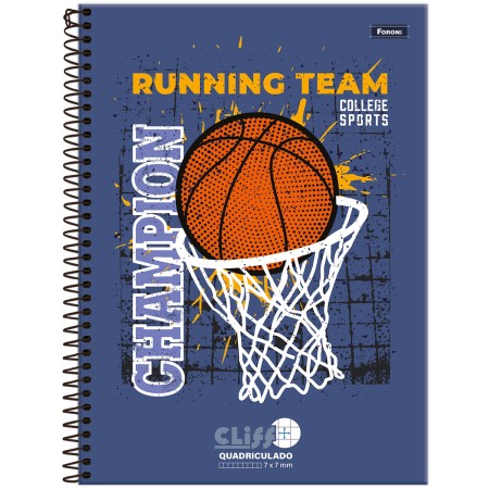 Foto ilustrativa Caderno Universitário Quadriculado Cliff