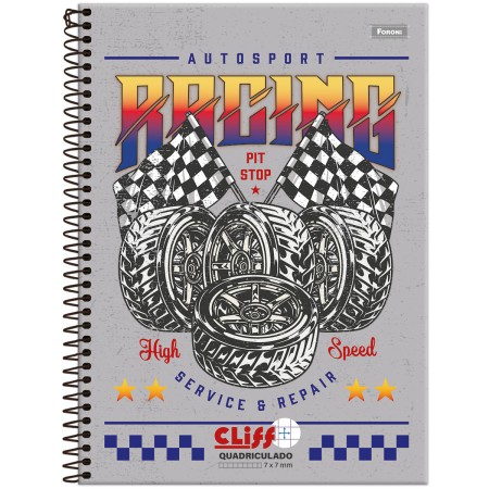 Foto ilustrativa Caderno Universitário Quadriculado Cliff