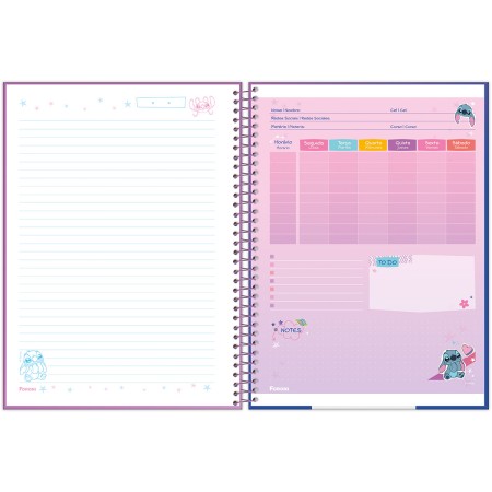 Foto ilustrativa Caderno Universitário Stitch