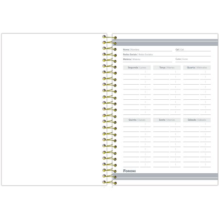 Foto ilustrativa Capa Dura 1/4 Espiral Stitch