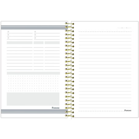 Foto ilustrativa Capa Dura 1/4 Espiral Stitch