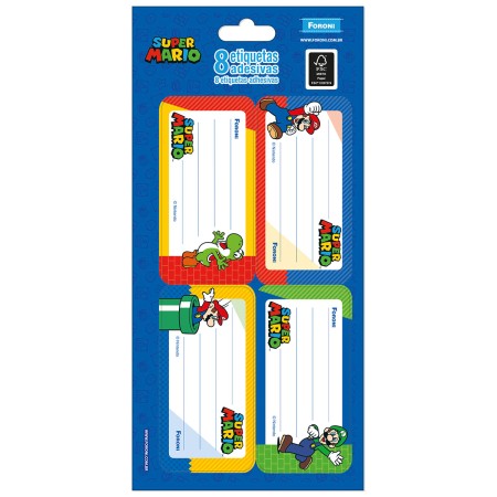 Foto ilustrativa Etiquetas Adesivas Super Mario
