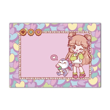 Foto ilustrativa Papel de Carta c/ Envelopes Dolls