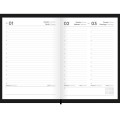 Foto ilustrativa Agenda Compacta Costurada Preta