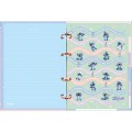 Foto ilustrativa Caderno Argolado Colegial Sem Lombo Stitch