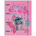 Foto ilustrativa Caderno Argolado Com Lombo Stitch