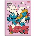 Foto ilustrativa Caderno Brochurão Capa Dura Costurado Smurfs