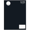 Foto ilustrativa Caderno Brochurão Capa Preta Sem Pauta Class