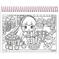 Foto ilustrativa Caderno Capa Dura para Colorir Doll