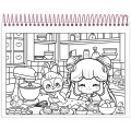 Foto ilustrativa Caderno Capa Dura para Colorir Doll