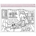 Foto ilustrativa Caderno Capa Dura para Colorir Doll