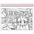 Foto ilustrativa Caderno Capa Dura para Colorir Doll