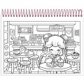 Foto ilustrativa Caderno Capa Dura para Colorir Doll
