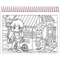 Foto ilustrativa Caderno Capa Dura para Colorir Doll