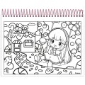 Foto ilustrativa Caderno Capa Dura para Colorir Doll