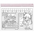 Foto ilustrativa Caderno Capa Dura para Colorir Doll