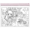 Foto ilustrativa Caderno Capa Dura para Colorir Doll