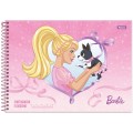 Foto ilustrativa Caderno Cartografia Capa Dura Milimetrado Barbie Dreamtopia