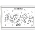 Foto ilustrativa Caderno Cartografia Capa Dura Smurfs