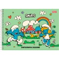 Foto ilustrativa Caderno Cartografia Capa Dura Smurfs