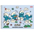 Foto ilustrativa Caderno Cartografia Capa Dura Smurfs