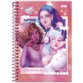 Foto ilustrativa Caderno Espiral 1/4 Capa Dura Amigas Para Sempre