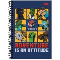 Foto ilustrativa Caderno Espiral 1/4 Capa Dura Minecraft