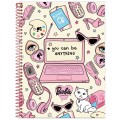 Foto ilustrativa Caderno Universitário Capa Dura Barbie by Nanaths
