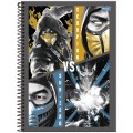 Foto ilustrativa Caderno Universitário Capa Dura Mortal Kombat