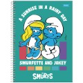 Foto ilustrativa Caderno Universitário Capa Dura Smurfs