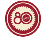 Logo da marca MATTEL 80 ANOS